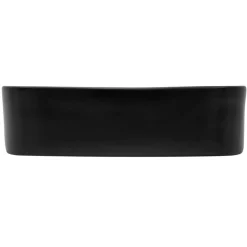 Waschbecken Eckig ohne Überlauf 43x43x12 cm Schwarz aus Keramik ML-Design