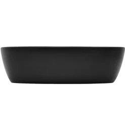 Waschbecken Eckig ohne Überlauf 50,5x38,5x14 cm Schwarz aus Keramik ML-Design