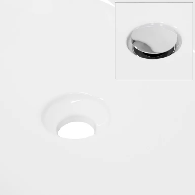 Waschbecken Eckig ohne Überlauf 50,5x39,5x13,5 mm Weiß aus Keramik
