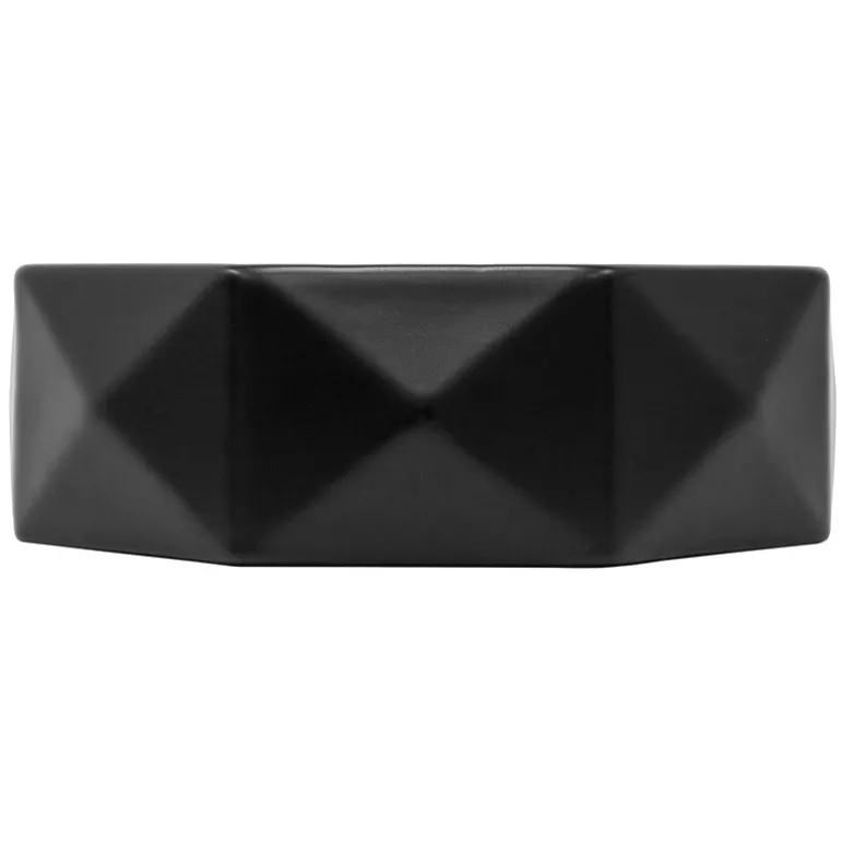 Waschbecken inkl. Ablaufgarnitur Schwarz ohne Überlauf Ø 42x13,5 cm Schwarz aus Keramik ML-Design