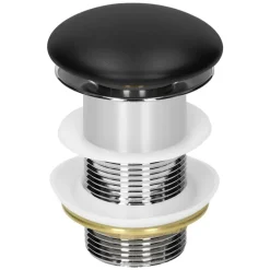 Waschbecken inkl. Ablaufgarnitur ohne Überlauf 51x40,5x13,5 cm Schwarz aus Keramik ML-Design