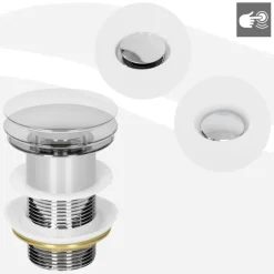Waschbecken inkl. Ablaufgarnitur Silber ohne Überlauf 63x42x12 cm Weiß aus Keramik