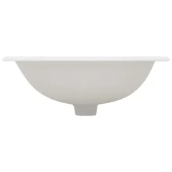 Waschbecken Oval mit Überlauf 57x48,5x19,5 cm Weiß aus Keramik ML-Design