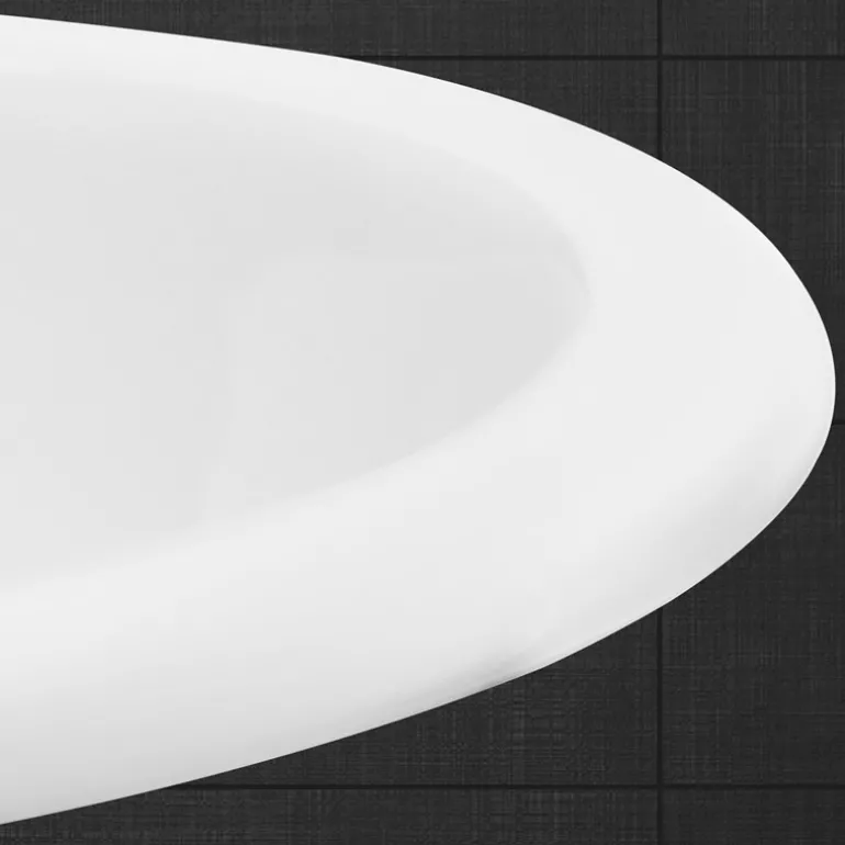 Waschbecken Oval mit Überlauf 57x48,5x19,5 cm Weiß aus Keramik ML-Design