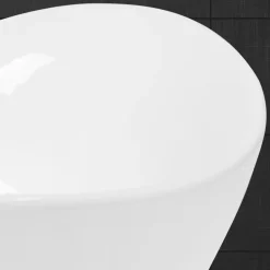 Waschbecken Oval mit Überlauf 59x39,5x20,5 cm Weiß aus Keramik ML-Design