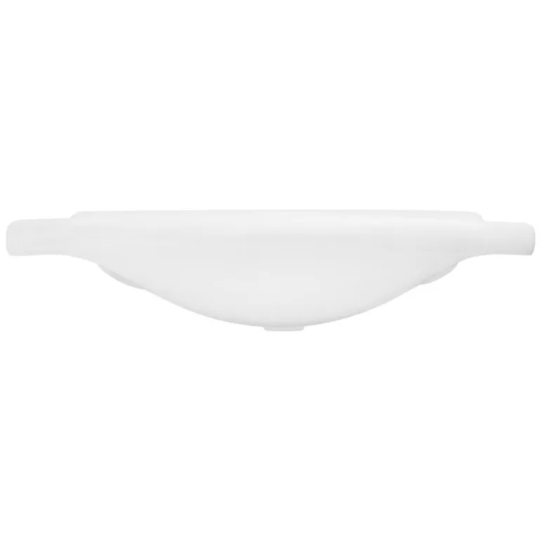 Waschbecken Oval mit Überlauf 86x51,5x21,5 cm Weiß aus Keramik LuxeBath