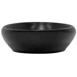 Waschbecken Oval ohne Überlauf 58,5x37,5x14,5 cm Schwarz aus Keramik ML-Design