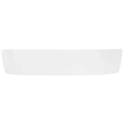 Waschbecken Oval ohne Überlauf 60x40x12 cm Weiß aus Keramik ML-Design