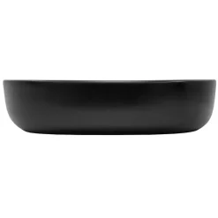 Waschbecken Oval ohne Überlauf 60x42,5x14,5 cm Schwarz aus Keramik ML-Design