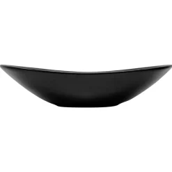 Waschbecken Oval ohne Überlauf 63x36x15,5 cm Schwarz aus Keramik ML-Design