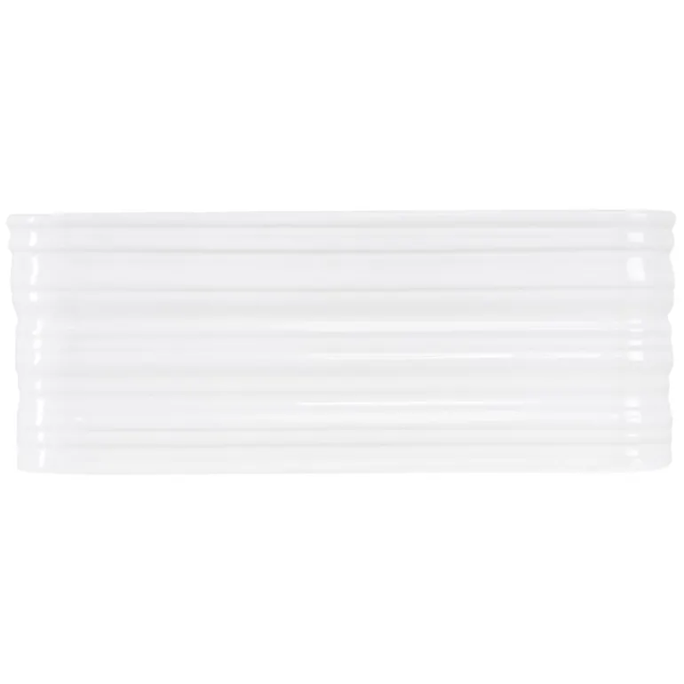 Waschbecken Quadratisch ohne Überlauf 39x39x15 cm Weiß aus Keramik ML-Design