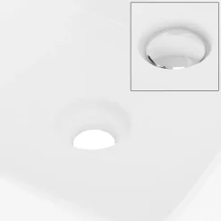 Waschbecken Quadratisch ohne Überlauf 39x39x15 cm Weiß aus Keramik ML-Design