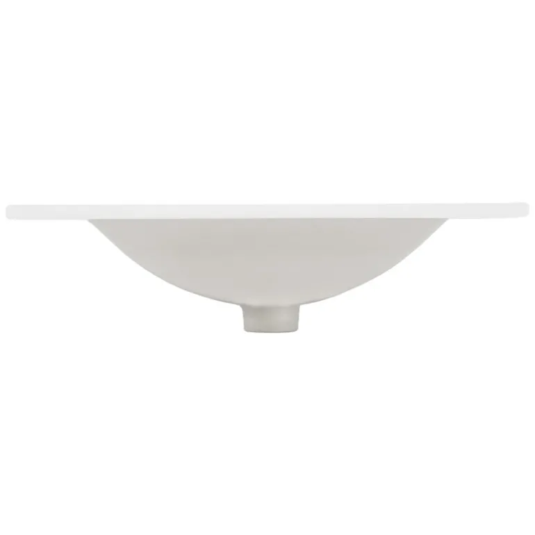Waschbecken Rechteckig mit Überlauf 610x465x175 mm Weiß aus Keramik