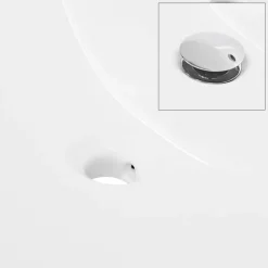 Waschbecken Rechteckig mit Überlauf 610x465x175 mm Weiß aus Keramik
