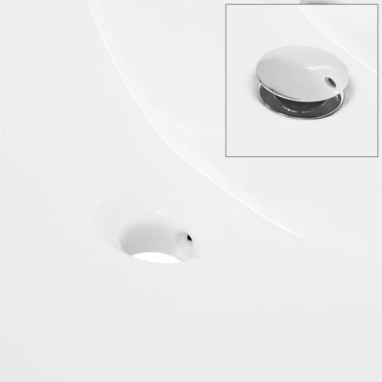 Waschbecken Rechteckig mit Überlauf 610x465x175 mm Weiß aus Keramik