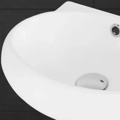 Waschbecken Rechts bündig 43x28x15 cm Weiß aus Keramik ML-Design