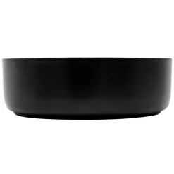 Waschbecken Rund ohne Überlauf Ø 36x12 cm Schwarz aus Keramik ML-Design