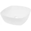 Waschbecken Rund ohne Überlauf Ø 40,5x14 cm Weiß aus Keramik LuxeBath