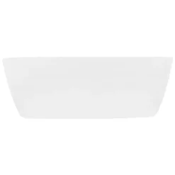 Waschbecken Rund ohne Überlauf Ø 40,5x14 cm Weiß aus Keramik LuxeBath