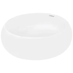 Waschbecken Rund ohne Überlauf Ø 40x35 cm Weiß aus Keramik