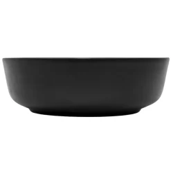 Waschbecken Rund ohne Überlauf Ø 41,5x13,5 cm Schwarz aus Keramik ML-Design