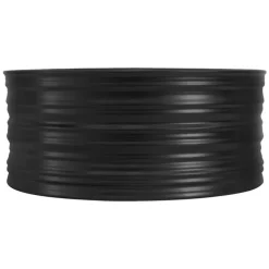 Waschbecken Rund ohne Überlauf Ø 41x18 cm Schwarz aus Keramik ML-Design