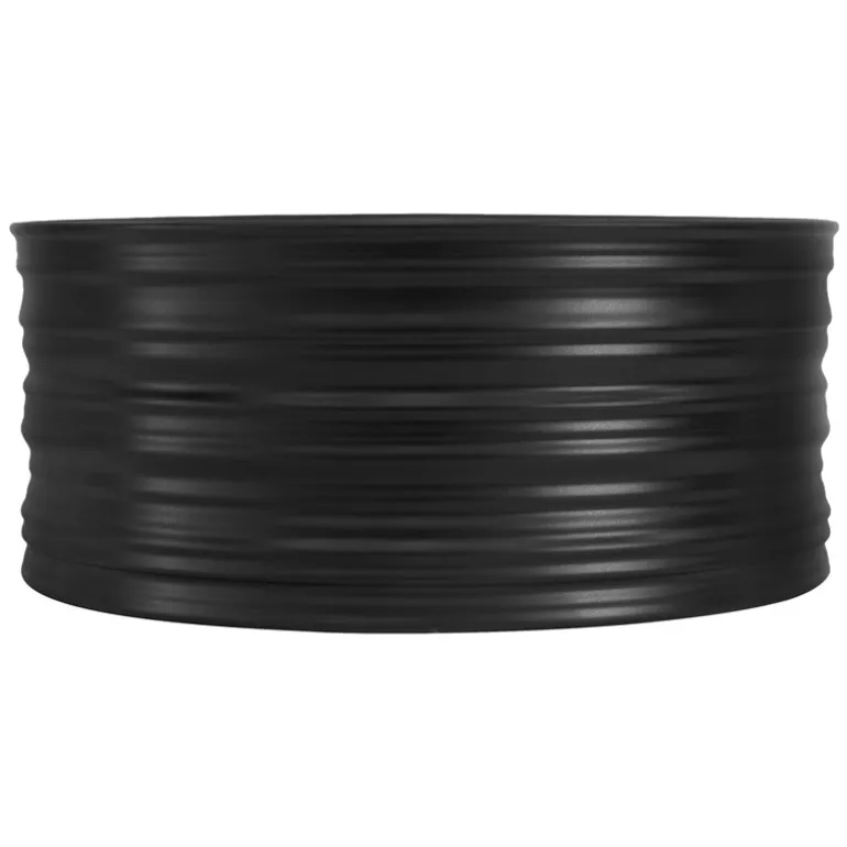 Waschbecken Rund ohne Überlauf Ø 41x18 cm Schwarz aus Keramik ML-Design