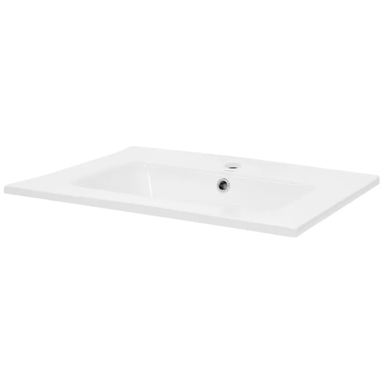 Waschbecken 61x16,5x46 cm Weiß aus Keramik ML-Design