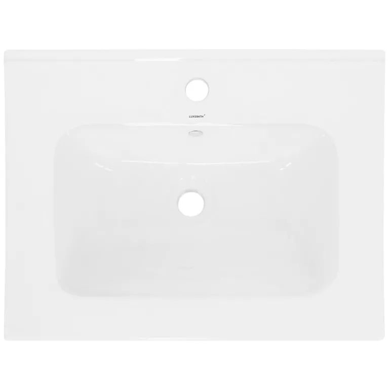 Waschbecken 61x16,5x46 cm Weiß aus Keramik ML-Design