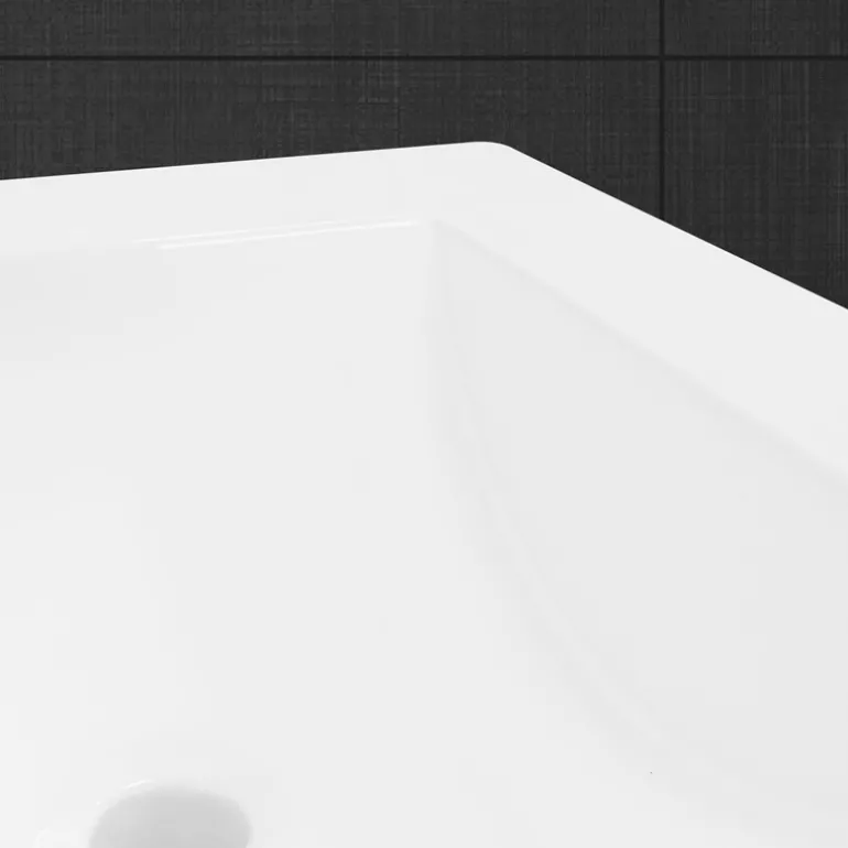 Waschbecken 61x16,5x46 cm Weiß aus Keramik ML-Design