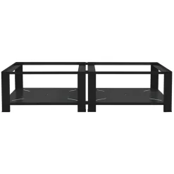 Waschmaschinen Untergestell Unterschrank 2er Set 63x54x32 cm mit Ablage in Schwarz ML-Design