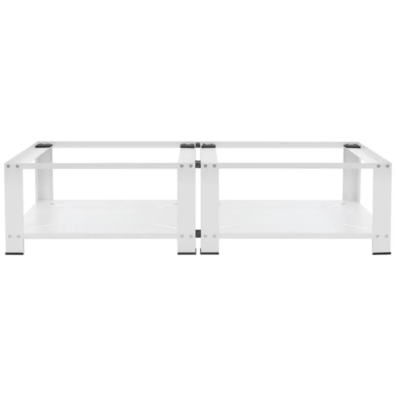 Waschmaschinen Untergestell Unterschrank 2er Set 63x54x32 cm mit Ablage in Weiß ML-Design