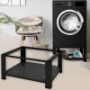 Waschmaschinen Untergestell Unterschrank 63x54x32 cm mit Ablage in Schwarz ML-Design
