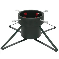 Weihnachtsbaumständer mit Wasserschale Dunkelgrün aus Metall für Bäume bis 250 cm