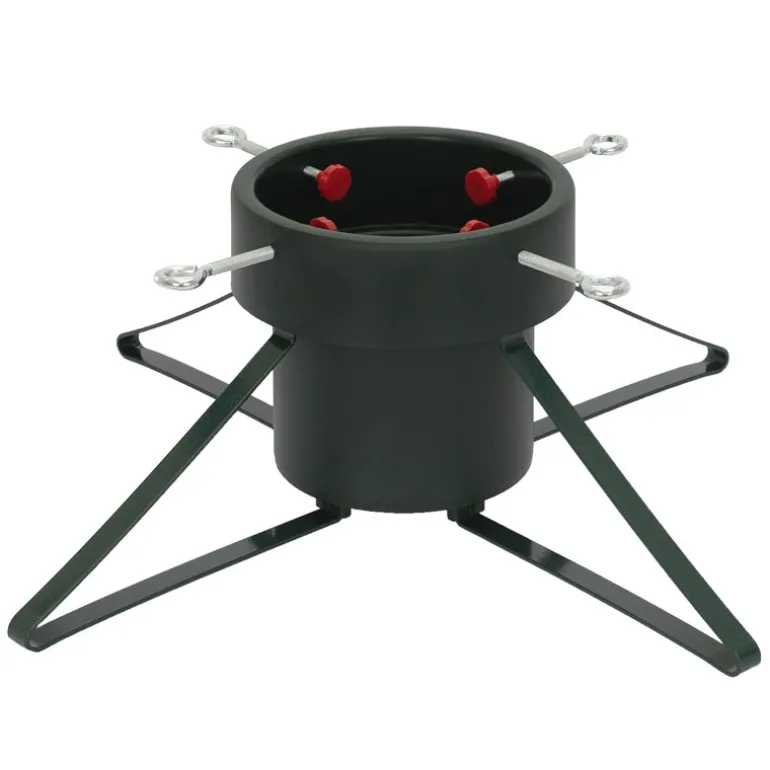 Weihnachtsbaumständer mit Wasserschale Dunkelgrün aus Metall für Bäume bis 250 cm