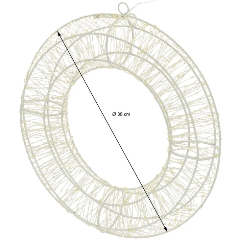 Weihnachtsdeko LED Kranz Ø 38cm warmweiß mit 960 LED's inkl. Timer