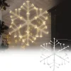 Weihnachtsdeko LED Schneeflocke mit 288 Warmweißen LEDs aus Metall
