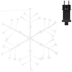 Weihnachtsdeko LED Schneeflocke mit 288 Warmweißen LEDs aus Metall