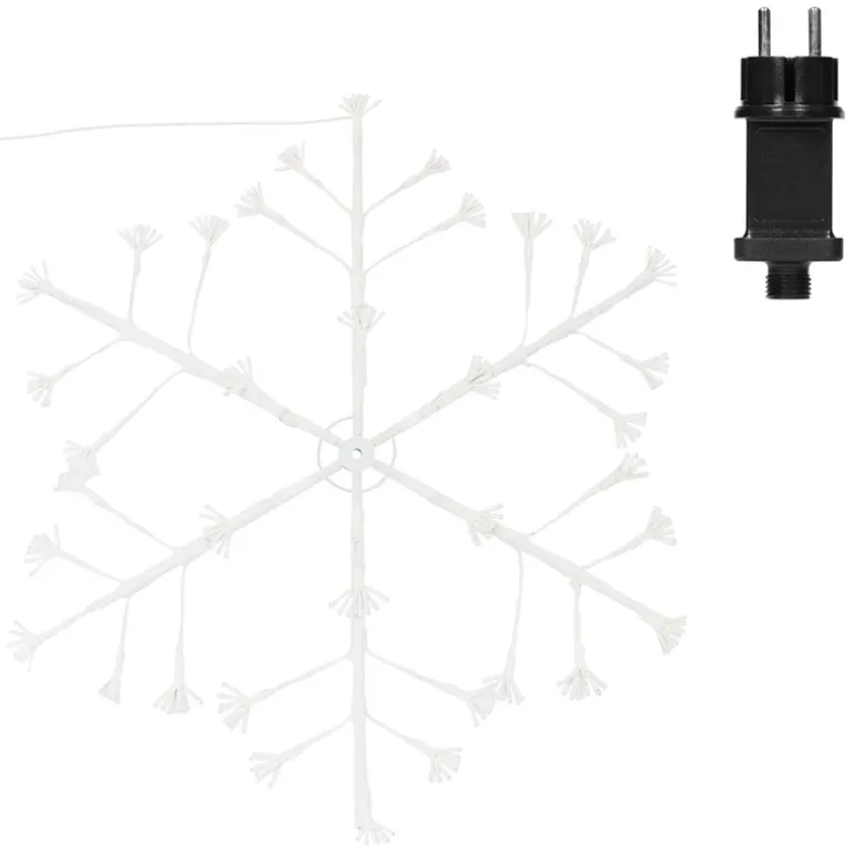 Weihnachtsdeko LED Schneeflocke mit 288 Warmweißen LEDs aus Metall