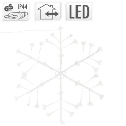 Weihnachtsdeko LED Schneeflocke mit 288 Warmweißen LEDs aus Metall