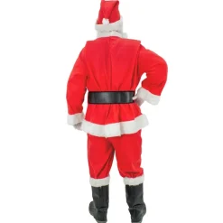 Weihnachtsmann Kostüm 7-Teilig Rot/Weiß One Size aus Polyester
