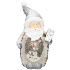Weihnachtsmann mit LED Beleuchtung 52 cm aus Polyresin