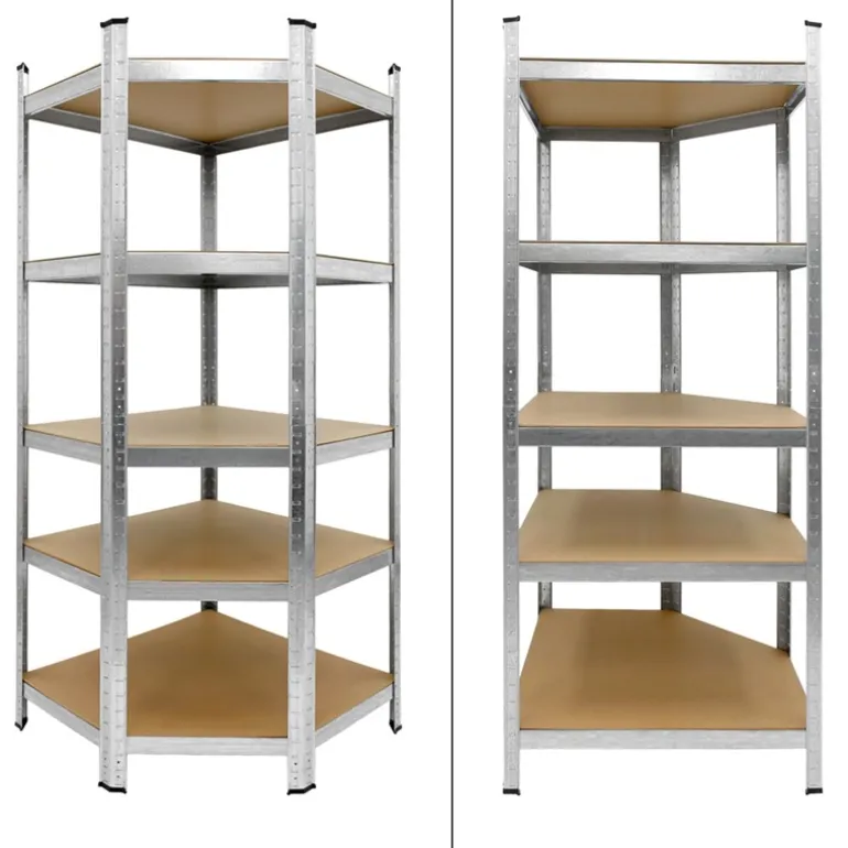 Werkstattregal 180x70x40 cm Silber aus MDF und Metall belastbar bis 750 kg