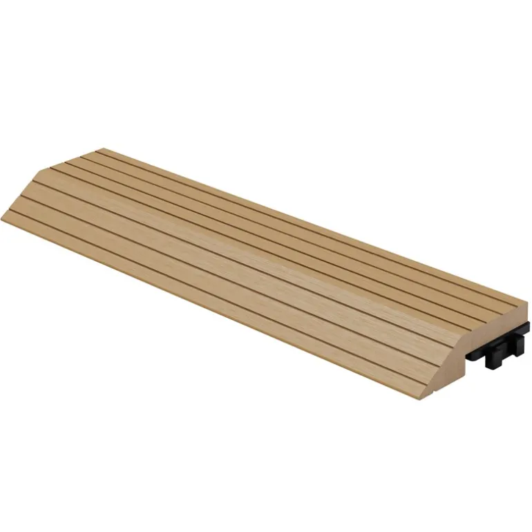 WPC Abschlussleiste 30x2x7,5 cm für WPC Bodenfliese gerade Teak ML-Design