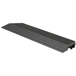 WPC Abschlussleiste 38x2x7,5 cm für WPC Bodenfliese Ecke links Anthrazit ML-Design