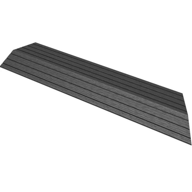 WPC Abschlussleiste 38x2x7,5 cm für WPC Bodenfliese Ecke rechts Anthrazit ML-Design