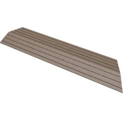 WPC Abschlussleiste 38x2x7,5 cm für WPC Bodenfliese Ecke rechts Dunkelbraun ML-Design