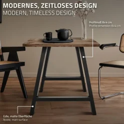 2x Tischbeine A-Form 70x72 cm Anthrazit aus pulverbeschichtetem Stahl Tischgestell für Esstisch und Schreibtisch