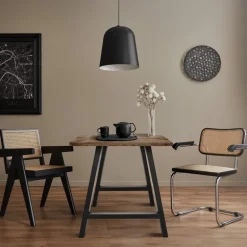 2x Tischbeine A-Form 70x72 cm Anthrazit aus pulverbeschichtetem Stahl Tischgestell für Esstisch und Schreibtisch