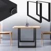 2x Tischbeine  Tischkufen aus Vierkantprofilen 60x72 cm Schwarz pulverbeschichtete Stahl